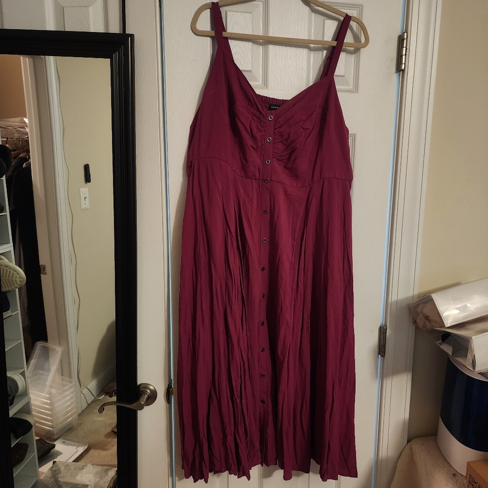 Nwt 18W-20W torrid purple challis button front midi dress